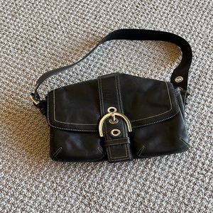 Coach Black Leather Shoulder Bag
